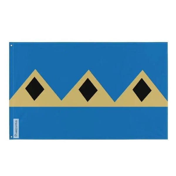 Flagga Fernie – 96 x 144 cm – Hållbar Polyester – 2 Metallöglor – Inomhus / Utomhus – Pixelforma