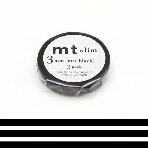 MT SLIM Set om 3 mt slim 3mm vanlig svart / matt svart MT SLIM Set om 3 mt slim 3mm vanlig svart / matt svart