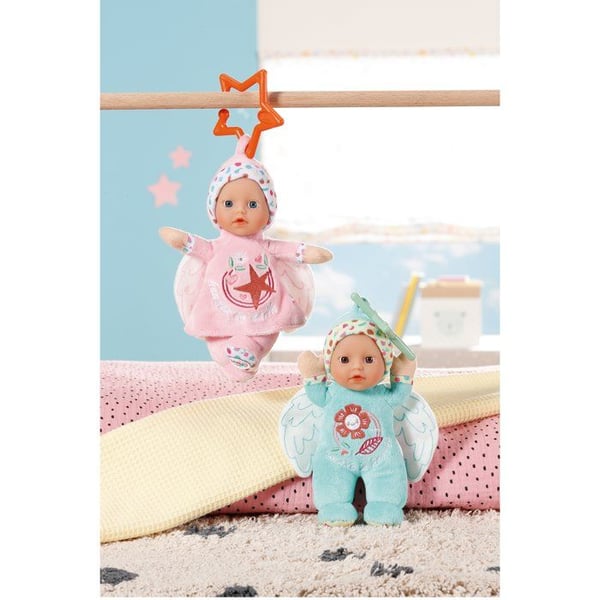 Poupon - BABY BORN - Poupon Ange - 18cm - Inbyggd rangle - Mycket mjuk - Tvättbar - Från födseln - Blå ELLER Rosa