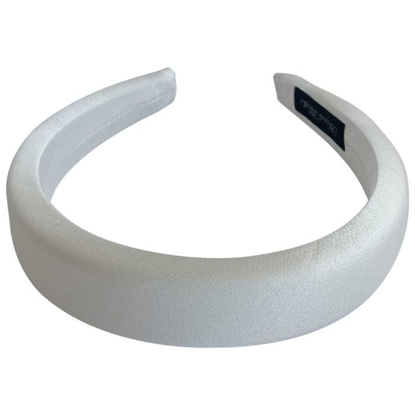 Hårband - AVIZAR - Glamour - Kuddad satäng - Ljusgrå - Bekväm och elegant