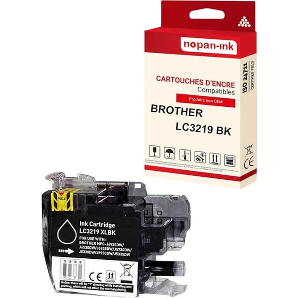 1 kompatibel patron för BROTHER LC 3219 XL LC3219XL svart för Brother MFC-J 5330 DW 5330 DW XL 5335 DW 5730 DW 5830 DW 5930 DW