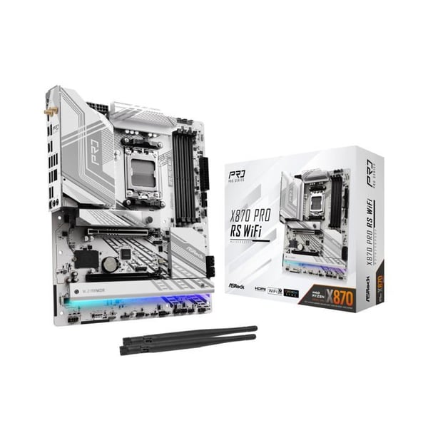 Moderkort - ASROCK - X870E Pro RS WiFi - Inbyggd WiFi - DDR4 SDRAM - ATX