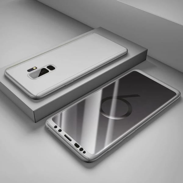 Coque för Samsung Galaxy S9 - Silverfärgad Housse Etui 360 Full Hybride Hårddisk Plast Hård Integrerad Phonillico®