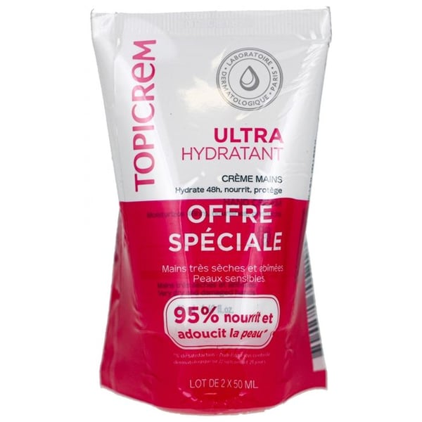 Topicrem Ultra-Hydratant Hand Cream Very Dry and Damaged 2 x 50 ml
