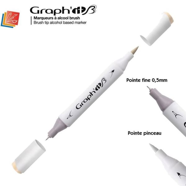 Alkoholmarkör 'Graph'It Brush Marker' från Graph'IT - Graph'it färgkarta: 4155 - Skidor Alkoholmarkör 'Graph'It Brush Marker' från Graph'IT - Graph'it färgkarta: 4155 - Skidor