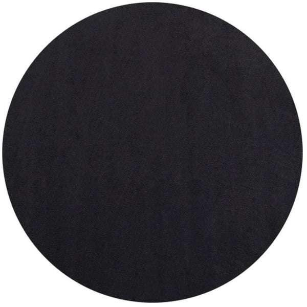 Matta - MELIS HOME - 200 cm Rund - Svart - Korta hår 7 mm - Halkfri