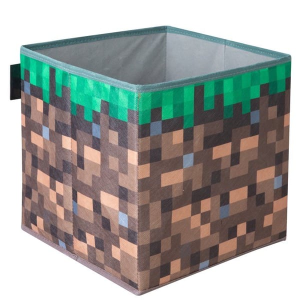 Set av 2 Fällbara Förvaringslådor - ROBA - Minecraft – Gräsblock & TNT – Rolig och Praktisk Organisation
