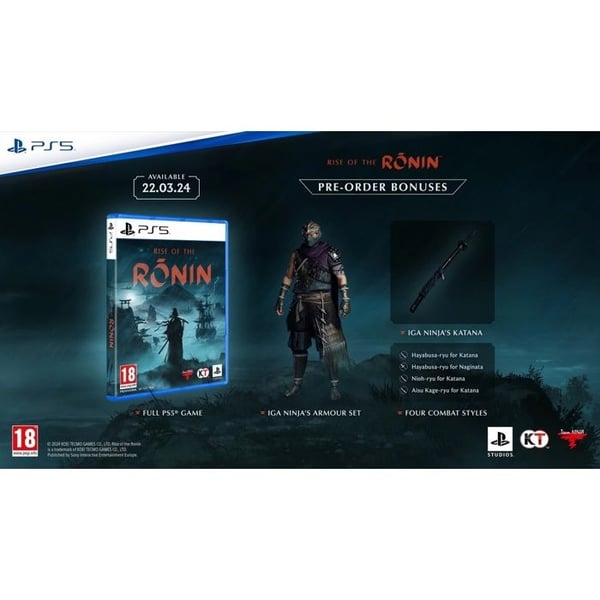 Spel PS5 - Rise of the Ronin - Action, Äventyr - Fysisk version - PEGI 18+ - Utgivning 22 Mars 2024