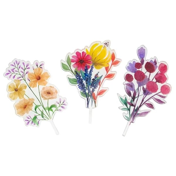 Uppskattning Blomsterbukett - MEGACREA DIY - Akryl - 3 delar - 8,3 till 8,7 cm