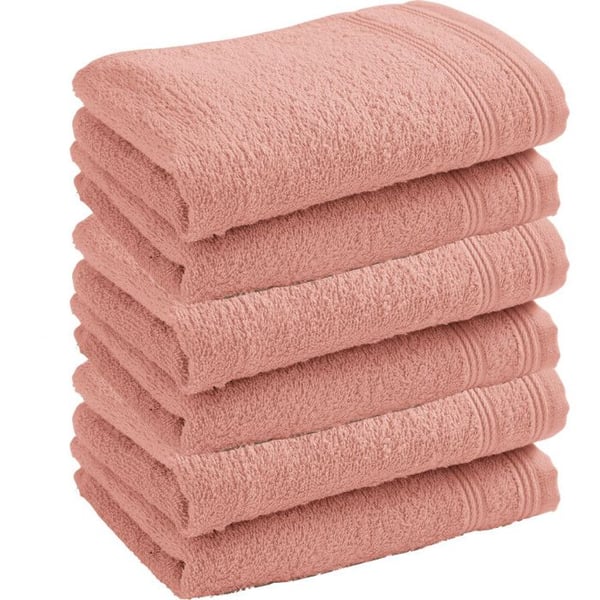 Set med 6 "Spa" frottéhanddukar gästhanddukar 30 x 50 cm / 400 gr/m² - "Spa" Blush