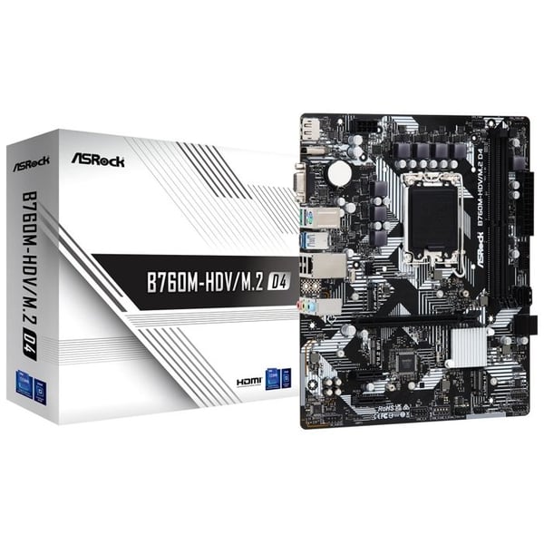 Moderkort - ASRock - B760M-HDV - Micro ATX - DDR4 - Socket LGA 1700