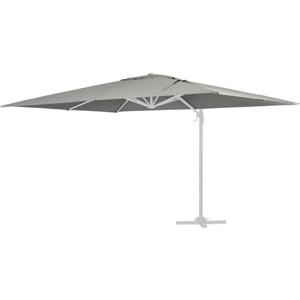 Parasollväv med sidovalv "Sun 3" - 3 x 3 m - Ljusgrå