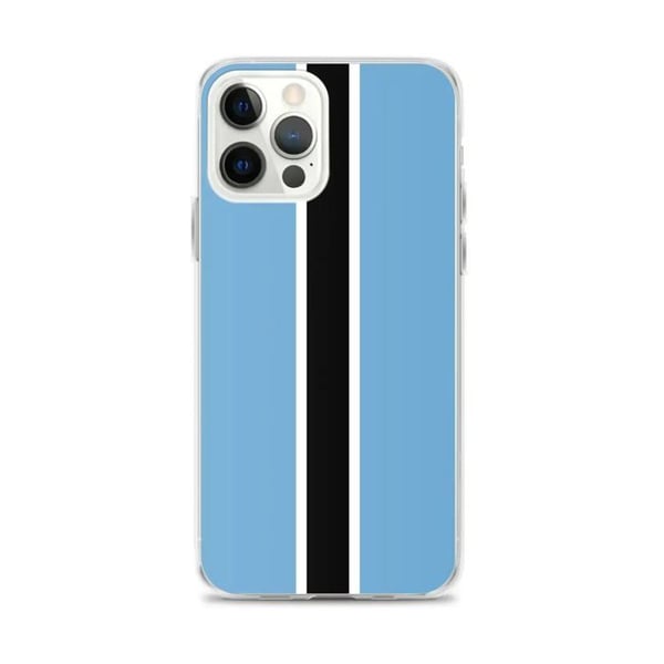 Mobilskal - PIXELFORMA - Botswana flagga - Kompatibel med iPhone 12 Pro Max - Mjuk - Stötsäker