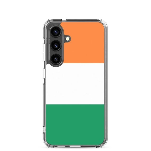 Telefonfodral – Irlands flagga – Kompatibel med Samsung Galaxy S24 Plus – Mjukt fodral – Stöt- och slittåligt – Pixelforma