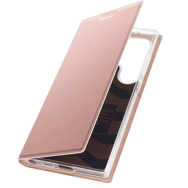 Fodral till Samsung Galaxy S24 Ultra - DUX DUCIS - Rosa - Flip-korthållare Videostöd