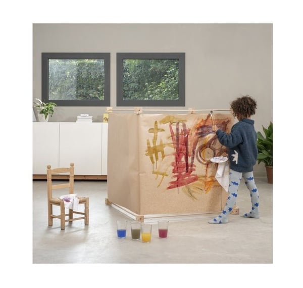 Byggleksak - TRIGONOS - Kubikmeter Trigonos - Trä - 100x100x100 cm - 20 delar