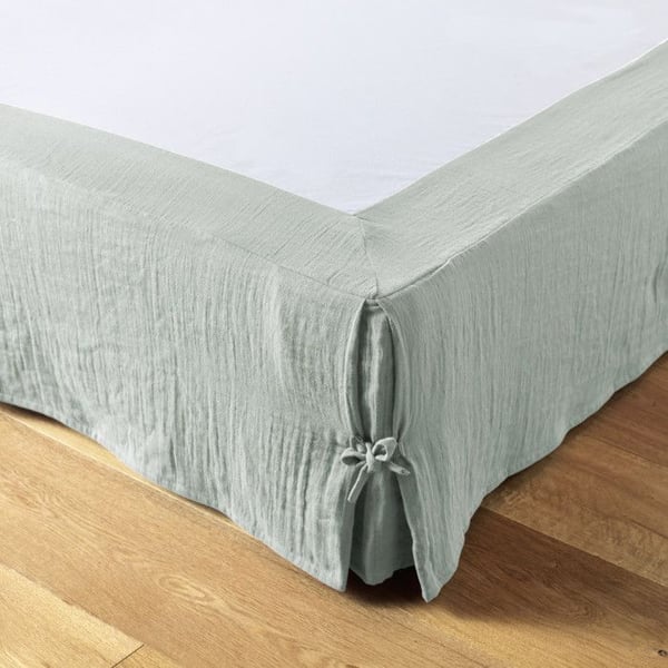 "Gaïa" sängkjol alla storlekar "Cotton Gauze" - Gaïa Eucalyptus - 180 x 200 cm
