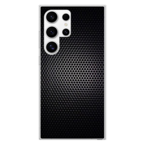 Tryckt silikonfodral som är kompatibelt med Samsung Galaxy S24 Ultra Dark Metal