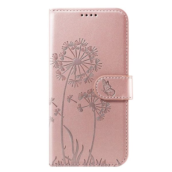 iPhone SE 2022 Fodral Design Blommor Fjäril med Videostöd Zanaé Roséguld