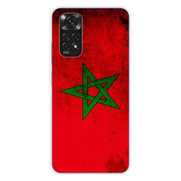 Silicone-skal - Kompatibel med Xiaomi Redmi Note 11 4G - design med marockansk flagga
