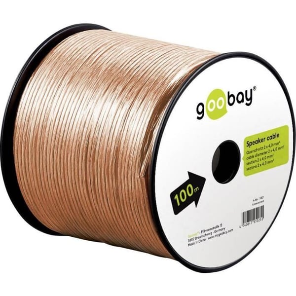 Högtalarkabel - GOOBAY - 67729 - 2 x 4 mm² - 50 m - Multikultured