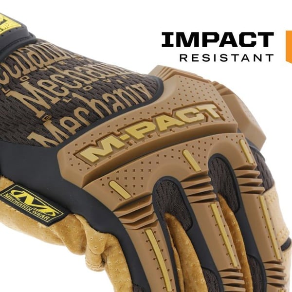 Mechanix bär bygghandske