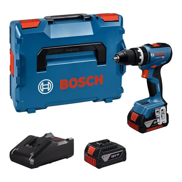 Slagnøgle og skruemaskine uden ledning - GSB 18V-65 - BOSCH - med 2 batterier 18V 5.0Ah - oplader - L-Boxx - 06019N3303