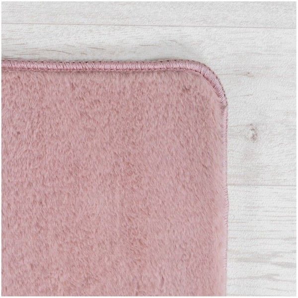 Modern matta för vardagsrum, sovrum, kök, mjuk, tvättbar, halkfri (Dimension: 160X220 cm - Färg: Rosa)