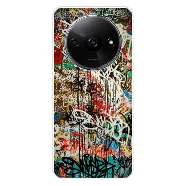 Siliconfodral med tryck kompatibel med Xiaomi Redmi A3 4G Graffiti 1