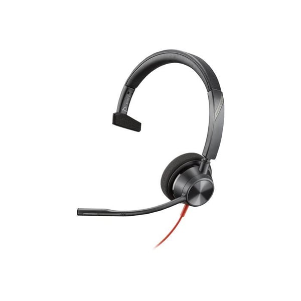 HP Poly Blackwire 3310 Monaural Microsoft Teams certifierad USB-C-headset +USB-C/A-adapter
