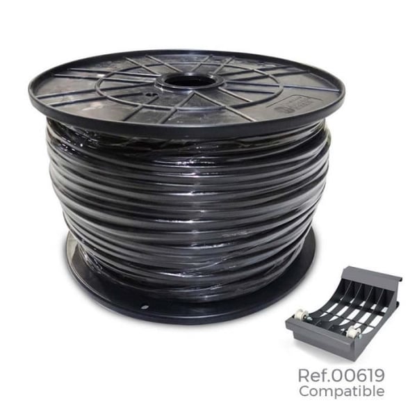Kabel - Akryl - 3x4mm - Svart - 100m - 0.61kV