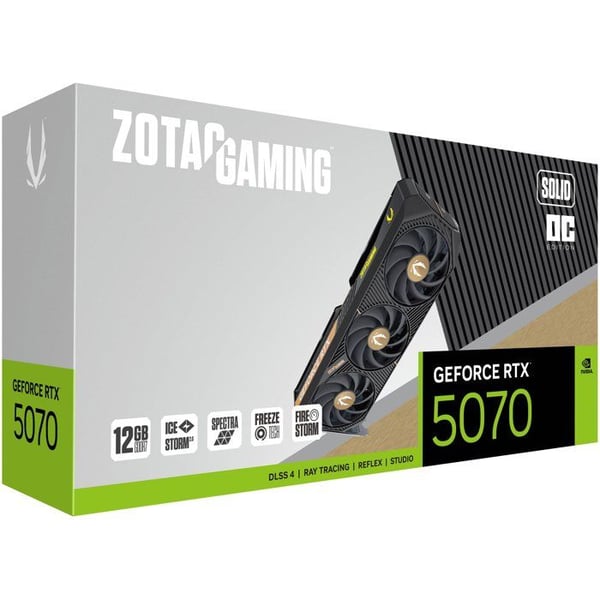 ZOTAC - Gaming grafikkort - GeForce RTX 5070 - Solid OC - 12 GB