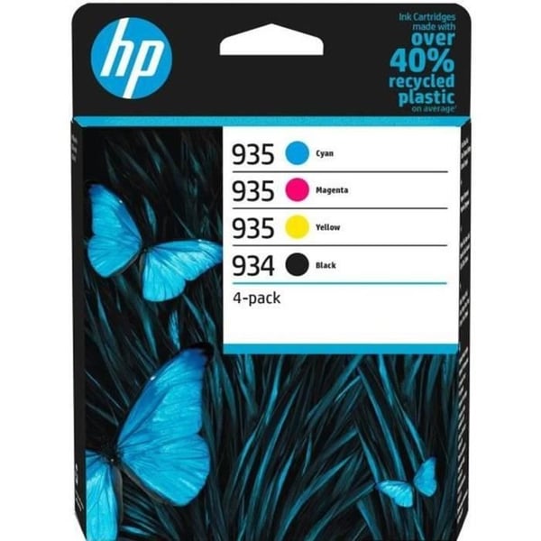 HP 934/935 4-pack svarta, cyan, gula och magenta originalbläckpatroner (6ZC72AE) för HP OfficeJet Pro 6200