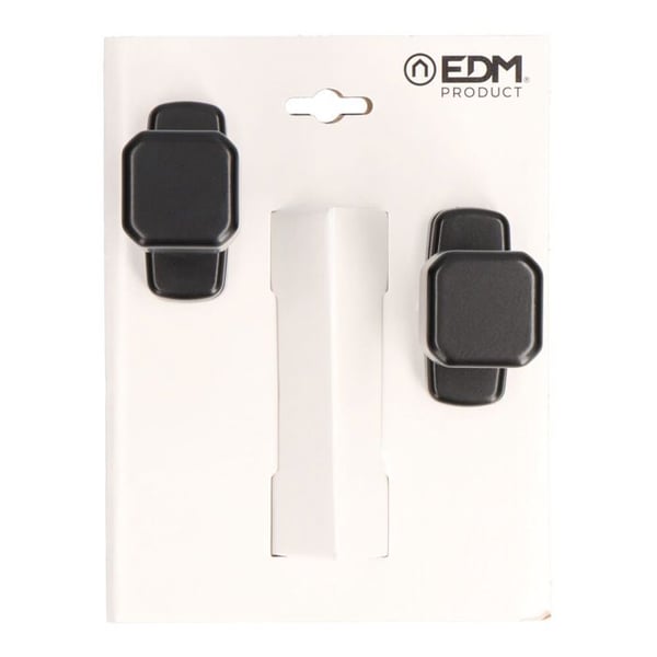 Återvinningsbar knapp - EDM - 6807 - Aluminium - 80x39mm - Vit och Svart