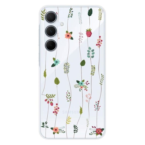 Tryckt silikonfodral som är kompatibelt med Samsung Galaxy A35 5G Rose of flowers
