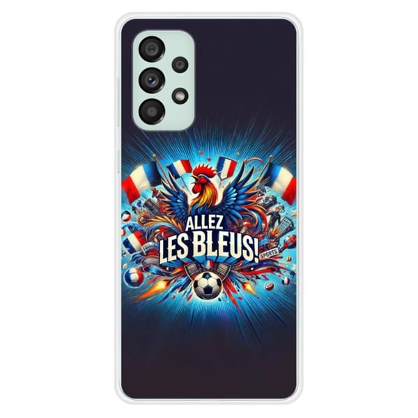 Tryckt silikonfodral kompatibelt med Samsung Galaxy A73 5G Come on blues