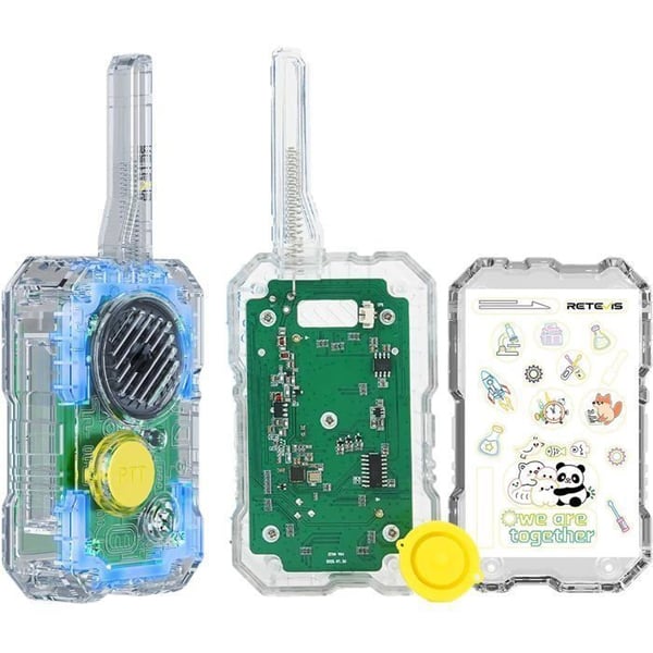 Retevis EZTalk 680 DIY Talkie Walkie Barn, Vetenskap och Spel Present Flicka Pojke 6 + År, Hantverksaktivitet, Utbildande Hemma