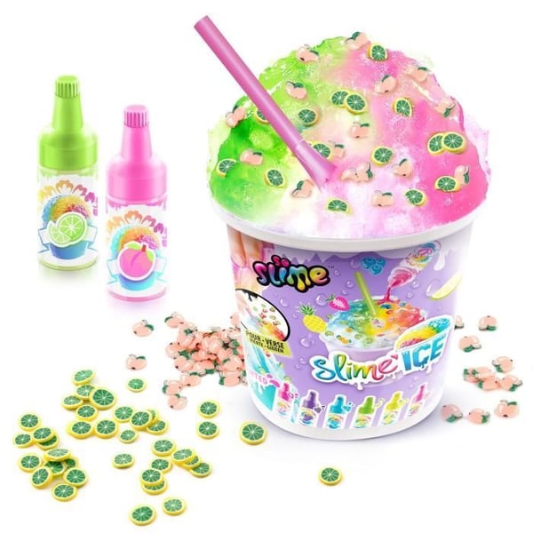 Canal Toys - SO SLIME DIY - Slime Ice Mega Cup - Med 2 dofterande färgämnen, 1 sked och dekorationer - SSC 300