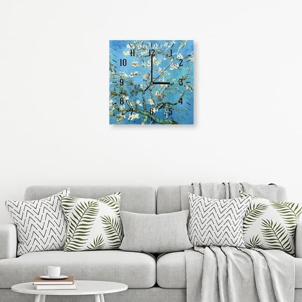 Legendarte - Mandelträd Väggklocka (Detalj) - Vincent Van Gogh cm. 30x30