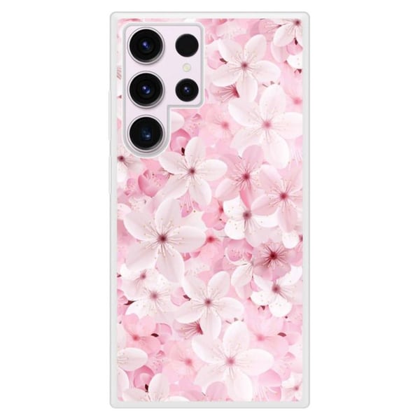 Förstärkt silikonfodral med tryck kompatibelt med Samsung Galaxy S23 Ultra Sakura