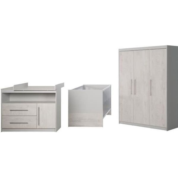 ROBA Komplett Barnrum Maren 2 - Säng 70x140 cm + Skötbord + Garderob