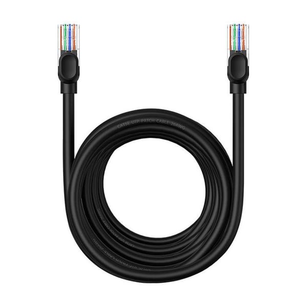 Nätverkskabel Ethernet - BASEUS - CAT5 - 8 M - Svart - RJ45 - Snabb överföring 1000 Mbit/s