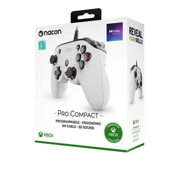 Manette - NACON - Pro Compact - Kable - Hvid - Barn/Unisex