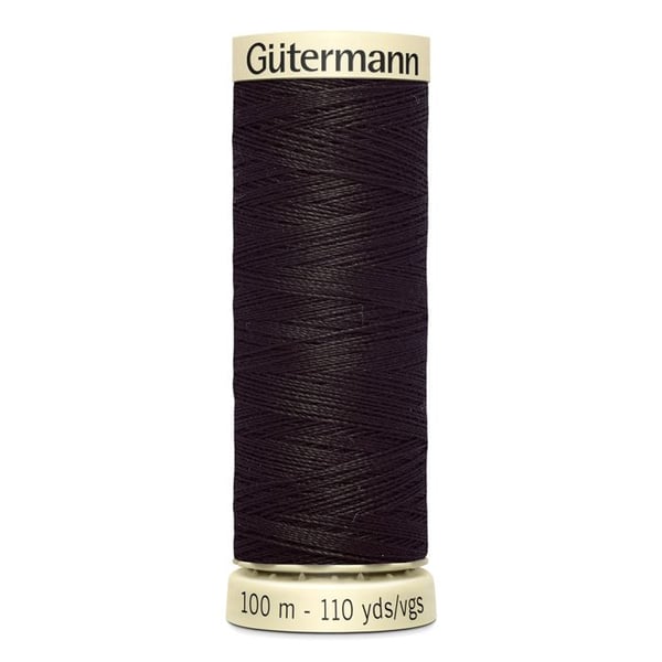Sjok av 5 spolar 100m Tråd 100% polyester Gutermann Ref 788988 - Att 682 - mörkbrun