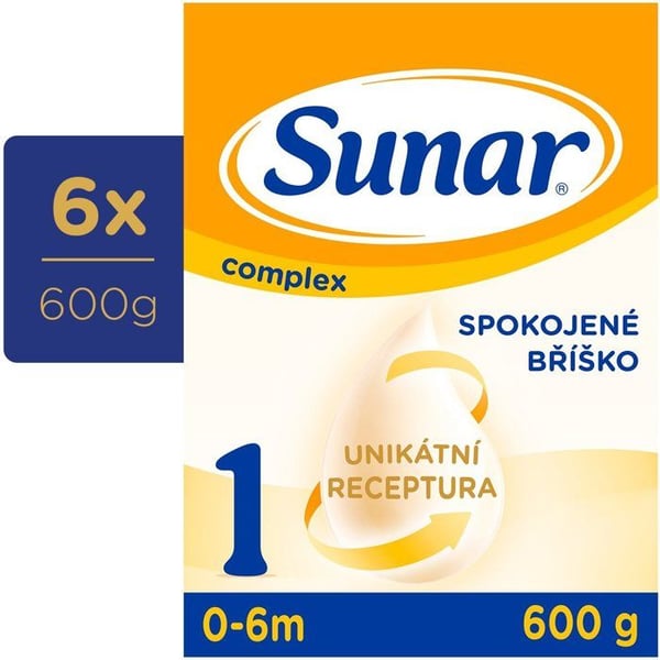 Sunar Complex 1, 6×600 g spädbarnsnäring