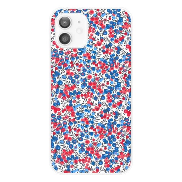 1001Coques - Silikonfodral kompatibelt med Apple iPhone 12 - Liberty Wiltshire blå mönster - Originaldesign tryckt i Frankrike