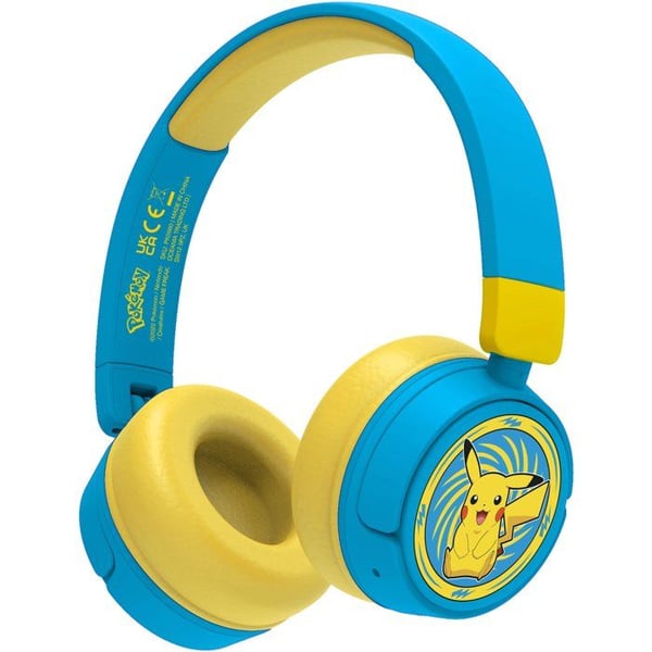 Pokemon Pikachu trådlösa hörlurar - OTL - Justerbara med mikrofon - Uppladdningsbart batteri - Bluetooth 5.0