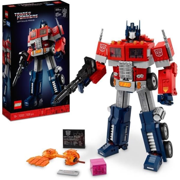 LEGO® Icons™ 10302 Transformers Optimus Prime, Autobot Robot Figur, Lastbil Modell, Vuxen