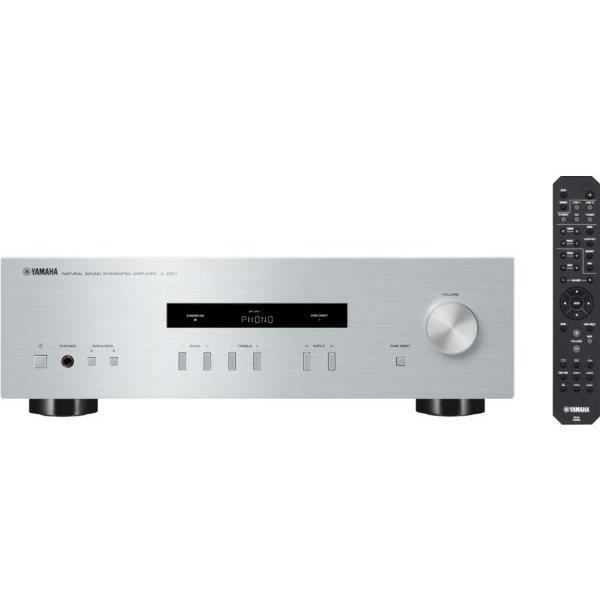 YAMAHA Stereo forstærker A-S201 SI - 2 x 100 W - 5 indgange herunder 1 Phono indgang - Pure Direct tilstand - Kompatible bananstik - Højttalere