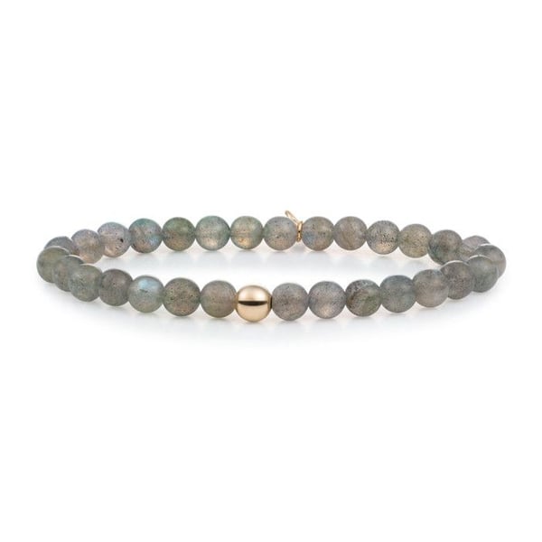 Armband - Funklande Juveler - Armband Funklande Juveler Saturne Stor Labradorit silverpläterad guld - Materialfärg: Gul Ta